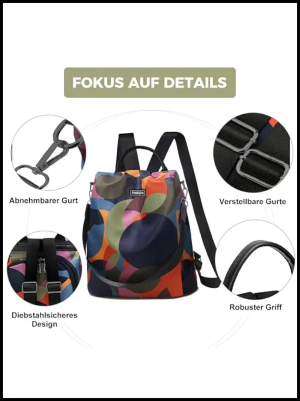 Waterproof Anti Theft Fashion Backpack Purse Daypack Travel Nylon Oxford
